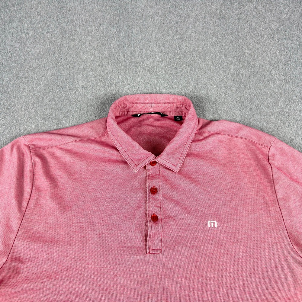 Travis Mathew Pink Heather Polo Shirt